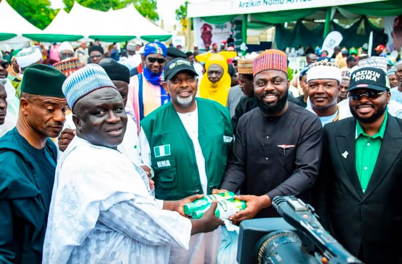 Officials and farmers at the Renewed Hope programme flag-off